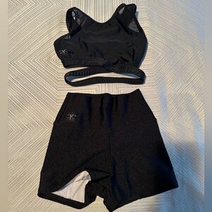 Kandi Kouture Black Crop Top and Shorts Set